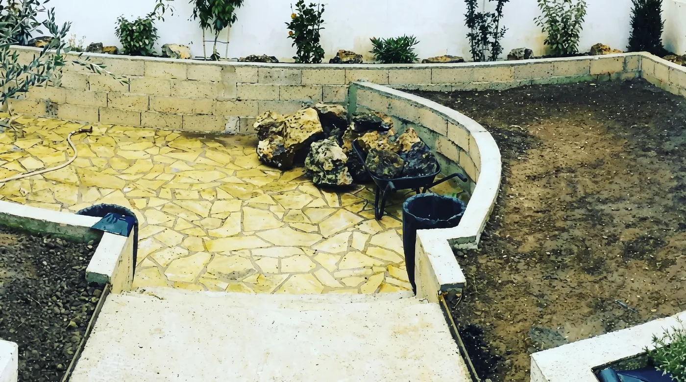 Jardin avant intervention — réalisation 1